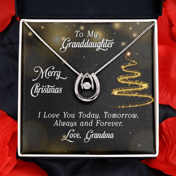 Lucky In Love Necklace- To my Granddaughter - Merry Christmas