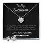 White Gold Necklace - To My Sweetheart + Earrings FREE