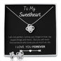 White Gold Necklace - To My Sweetheart + Earrings FREE