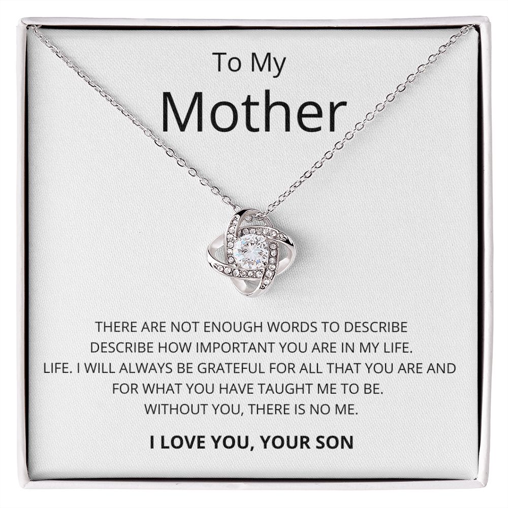 White Gold Necklace - To my Mother