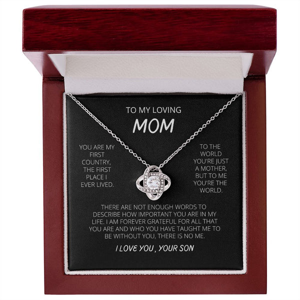 Love Knot Necklace - To my Loving Mom from Son