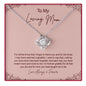 White Gold Necklace - With Real Rose - Loving Mom