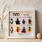 Custom Superhero Minifigure Frame - To My Dad
