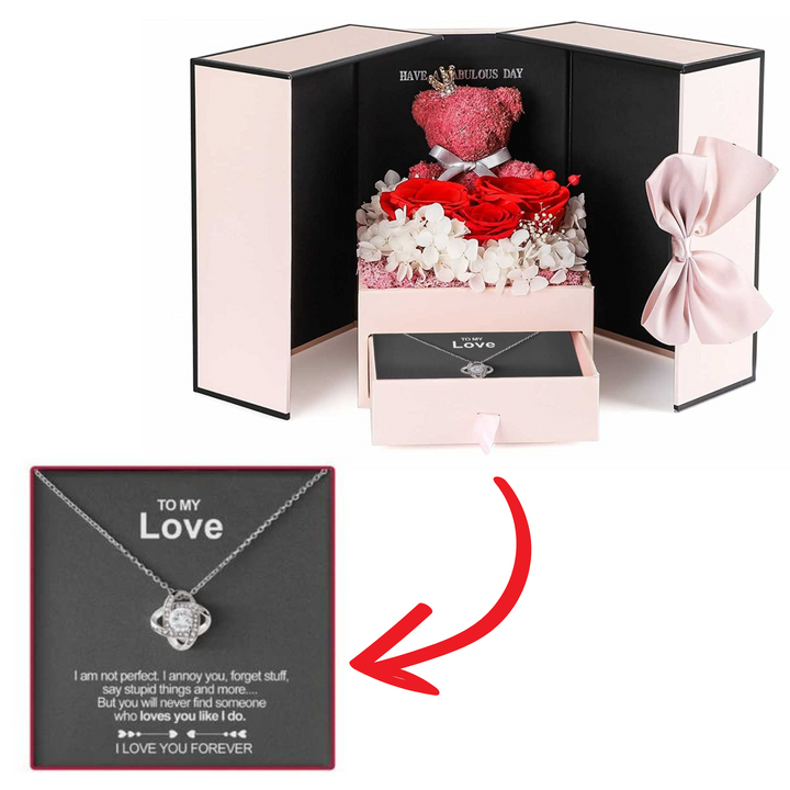 Valentines Day Gifts Rose Soap Flower Jewelry Boxes Necklace Packaging  Paper Gift Box