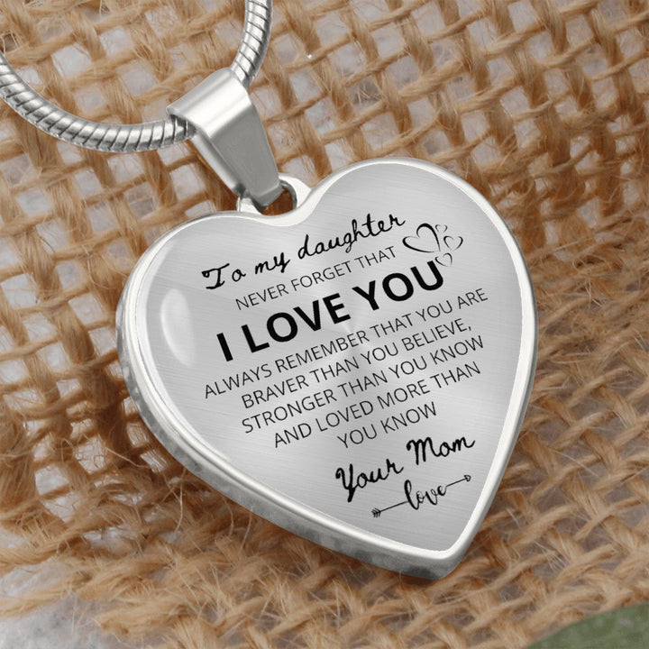 Heart Necklace To my Daughter from Mom amorecarter