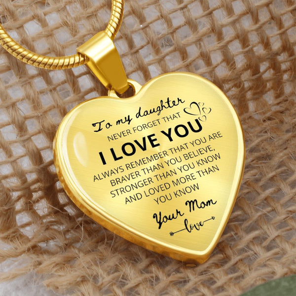 Heart Necklace - To my Daughter from Mom