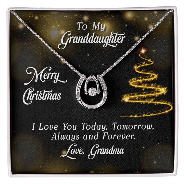 Lucky In Love Necklace- To my Granddaughter - Merry Christmas