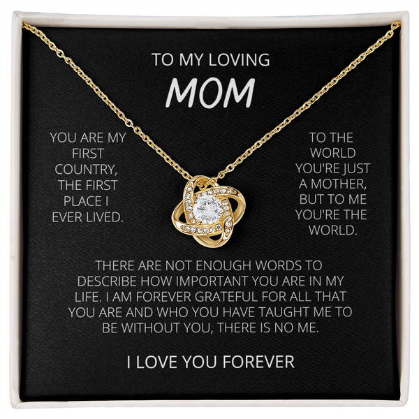 White Gold Necklace - To my Loving Mom