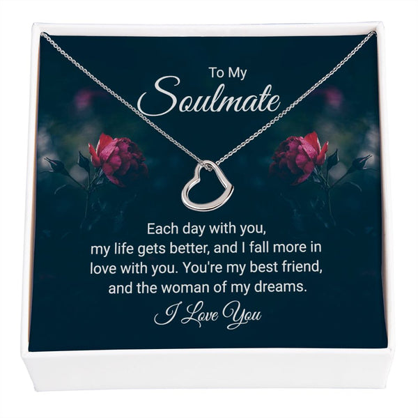 Delicate Heart Necklace - To My Soulmate