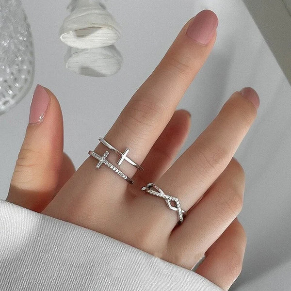 Adjustable Double Cross Ring - To my Mother